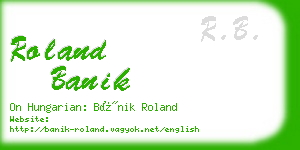 roland banik business card